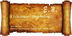 Eichinger Magdolna névjegykártya